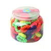 100 Cajas de Gomas para el Cabello Infantiles sin Costuras Accesorios para el Cabello Dulce Taza de Almacenamiento Cuerda para el Cabello Anillo para el Cabello sin Costuras Tejido