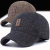 Gorra Hombres Invierno Cálida Lana Pico Gorra Béisbol Orejeras Invierno Hombre Mayor Hombre Mayor