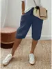 2026 Europeu e Americano Transfronteiriço Amazon Site Independente Feminino Algodão e Linho Bolso Elástico Casual Calças Femininas Shorts