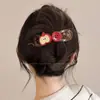 Pin para el pelo lujoso de tamaño grande con un delicado lazo, elegante y con estilo, pinza retorcida dulce estilo coreano para cabello grueso