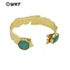 WT-B631 Pulsera de Piedras Preciosas Estilo Dulce Fresco Chica Picante Personalidad Europea y Americana Microincrustación de 18K Piedra Semipreciosa Natural Diseño Irregular