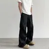 Pantalones de pierna ancha finos para hombre, nuevos para verano y otoño, estilo callejero americano, pantalones de trabajo de marca moderna, pantalones largos casuales versátiles