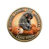 Moeda comemorativa proMpunch acrílico omIkeytepro cross-border lovepunch flatte2Dct para juniores
