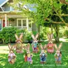 Comercio Exterior Transfronterizo Pascua Conejito Lindo Set de 7 Piezas Tablero Hueco Cartel para Jardín Artículo Más Vendido, Se Puede Etiquetar y Personalizar con Su Propia Imagen