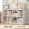 Estante de Livros Armário de Armazenamento de Chão Prateleira de Grade Multicamadas Doméstica Rack de Armazenamento para Sala de Estar Estante Pequena para Dormitório