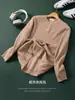 Suéter de punto acanalado con cuello Henley de manga larga estilo americano para hombre, minimalista, suave, elástico, agradable para la piel, prenda básica de punto para ir al trabajo