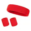 Set de 3 Diademas y Bandas para el Sudor de Algodón para Correr, Ciclismo, Yoga, Deportes, Pulsera, Cinta para el Cabello, Bandas Deportivas Sudoración, Absorción de Humedad