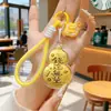 Llavero de oro puro 999 con un colgante de calabaza, un regalo para novia o mejor amiga, venta al por mayor desde la fuente
