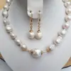 Fábrica Transfronteriza de Hong Kong y Macao Collar de Lujo Ligero de Alta Gama Europeo y Americano Cadena para Clavícula de Perla de Agua Dulce Natural con Forma Irregular Moderno