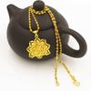 Estilo japonês e coreano luz de luxo vietnamita areia colar de ouro moda feminina clavícula onda de água cadeia pavão pingente design sentido jóias atacado