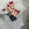 30 Piezas de Puntas Populares de Uñas Artísticas Domésticas, Colección Dulce y Linda de Nudo de Lazo Ojo de Gato Estilo Francés, Puntas de Uñas Portátiles al por Mayor