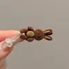 Pinza para el pelo de terciopelo con forma de corazón y perlas, estilo coreano, color block, nuevo modelo otoño e invierno 2026, pinza de pico de pato para frente y laterales