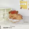 Livro Vermelho Pequeno Porta-Canetas Capivara Urso Autodepreciativo Acrílico Transparente Armazenamento de Material Escolar Estudante Porta-Canetas Acrílico Anime-se