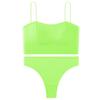 Conjunto de sujetador y tanga de seda helada transfronterizo para mujer, espalda en U, sin costuras, sexy, dulce, push up, a prueba de impactos, conjunto de dos piezas