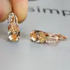 Nuevos aretes ovalados transfronterizos con incrustaciones de zirconia de diseño exclusivo, que ofrecen una sensación de lujo ligero de alta gama, aretes versátiles y elegantes para mujer