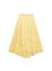 Para Exportación Venta al por Mayor 2025 Primavera Nuevo Falda Midi de Mujer Estilo Europeo y Americano Diseño de Moda Francés Efecto Arrugado