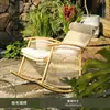 Mecedora de Ocio para Balcón para Uso en Casa, Sofá Perezoso para Apartamentos Pequeños, Silla para Siestas, Mecedora de Ratán de Moda, Sillón de Relax para Adultos