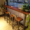 Mesa Bar de Parede Madeira Maciça Simples Moderna Mesa Estreita para Casa Mesa Bar Café Mesa Longa Ferro Mesa Alta