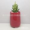 Porta-Canetas Cerâmico Criativo Esmaltado Colorido, Vasinho de Flor Mini Suculenta Pequeno e Fofo, Conjunto Fofo de Plantas em Vasos para Mesa, Plantas Verdes, Estilo Nórdico