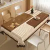 Toalha de mesa estilo americano, impermeável, à prova de óleo, lavável, resistente ao calor, novo modelo 2026, luxo leve, toque de alta qualidade, toalha de mesa de centro de desenho animado