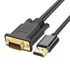 1 Pieza Color: Material Negro: Metal HDMI Macho a VGA Macho 5.108m P 60Hz Compatible con HDMI
