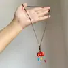 Collar Casual de Cuerda Trenzada con Cuentas de Corazón Largo para Mujer 2025 Nuevo Estilo Étnico Retro Diseño de Nicho Cadena para Suéter