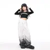 Roupas de Dança Jazz para Meninas, Roupas de Moda Street Dance Hip-Hop Tendência para Crianças, Trajes Estilosos de Hip-Hop para Apresentação Infantil
