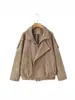 Familia Z Comercio Exterior Transfronterizo Spot ZA Estilo Europeo y Americano Ropa para Mujer Otoño Terciopelo Puro Estilo Callejero Ropa de Motociclista Chaqueta Corta Abrigo