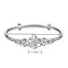 Kaiwei Reunião Romântica Feliz Flor Bauhinia Pulseira Joias Flor Desabrochando Flor de Seis Pétalas Flor de Três Vidas Pulseira de Puxar e Empurrar