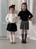 Suministrado directamente desde casa, calcetines de algodón peinado con encaje y múltiples nudos para niñas, estilo coreano sin costuras, calcetines apilables para niños, otoño WC263