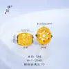 Puzuo Color Fuerte que Conserva Arena Dorada Accesorios DIY Cornucopia Calabaza Grande Negra Agujero Pasante Pulsera Collar Cuentas Wenwan para Mujeres