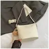 2025 Nuevo Verano Popular Bolso Cubo Simple Versión Coreana para Mujer Nicho Simple Moda Bolso de Hombro Único Cruzado