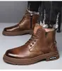 Botas Martin para Hombre 2026 Nuevo Estilo Británico Zapatos de Hombre Cómodos Versátiles Zapatos de Cuero de Caña Alta Moda Tendencia Zapatos Casuales para Hombre