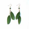 S925 Fábrica de Origen Pendientes Largos de Pluma Temperamento Sencillo Celebridad de Internet Moda Comercio Exterior Venta Caliente Pendientes de Pluma Pendientes