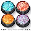 Venta caliente transfronteriza 3mm mariposa 12 colores traje lentejuelas metálicas para arte de uñas brillo polvo de brillo material de gel para esmalte de uñas