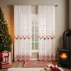 Mosquitero para Ventana de Comercio Exterior Decoración de Cortina con Atmósfera Navideña Americana Producto Terminado Campana de Navidad Copo de Nieve Venta Directa de Fábrica