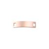 Venta caliente transfronteriza espejo acero inoxidable doble agujero rectangular curvo accesorios para joyería DIY conectores de pulsera curvos colgantes de marca