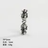 Colgante Cruz Aleación Plata Antigua Mariposa Flores Flores de Lirio del Valle Cuentas Espaciadoras Accesorios para Joyería DIY Abalorios Hechos a Mano