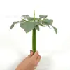 Simulación 22cm plástico 7 cabezas hoja de rosa tallo de flor DIY hecho a mano boda novia un ramo de 7 cabezas sosteniendo accesorios de flor