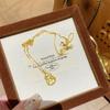 Pulsera Brillante de Calabaza Doble Cara para Mujer Tienda de Oro Mismo Estilo Pulsera de Escamas de Pez Fulu Cara Brillante Moda Pulsera de Alta Gama