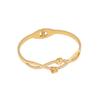 [Bingmeng] pulsera de serpiente con diamantes completos pulsera cuadrada vintage de acero inoxidable pulsera de moda con flores B519