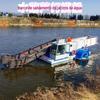 Guangdong jacinto d'água barco de pesca Superfície do rio plantas aquáticas colheita máquinas equipamentos mecanizado pequeno semi-automático barco de pesca de grama