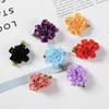 DIY flor de clavel de tela flor enrollada accesorios para el cabello flores para zapatos flores pequeñas hechas a mano adornos accesorios clavel de poliéster
