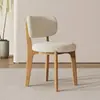 Silla moderna minimalista nórdica para el hogar de madera maciza, silla de diseñador italiano de lujo ligero con respaldo, silla de comedor para apartamentos pequeños