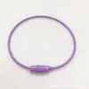 Venta Directa del Fabricante Cable de Acero Galvanizado Lacado Llavero de Color Caramelo Etiqueta Lanyard para Llaves de Bolso Llavero de Metal