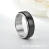 Anillo Giratorio de Acero de Titanio Negro 2023 Acero Inoxidable Personalidad Estudiante Creativa Moda Más Fácil de Combinar Personalidad Anillo Creativo