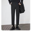 Calças Masculinas Retas Slim-fit Hong Kong-style Drop Moda Coreana Calças Casuais Masculinas