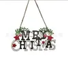 Feliz Navidad Decoraciones de Letras de Madera DIY Colgador Pintado a Mano Manualidad Festiva Mejorada Manualidad de Madera