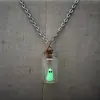 Nuevos Productos Transfronterizos Adopta un Collar de Cuello Fantasma Botella Halloween Collar de Fantasma Luminoso Aretes