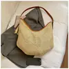 Bolso Nuevo Estilo 2026 Tejido de Paja, Bolso de Hombro o Axila Estilo Perezoso de Vacaciones, Bolso Tote Tejido de Playa para Viajes Diarios para Mujeres, En Stock